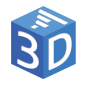 Куб з написом 3D